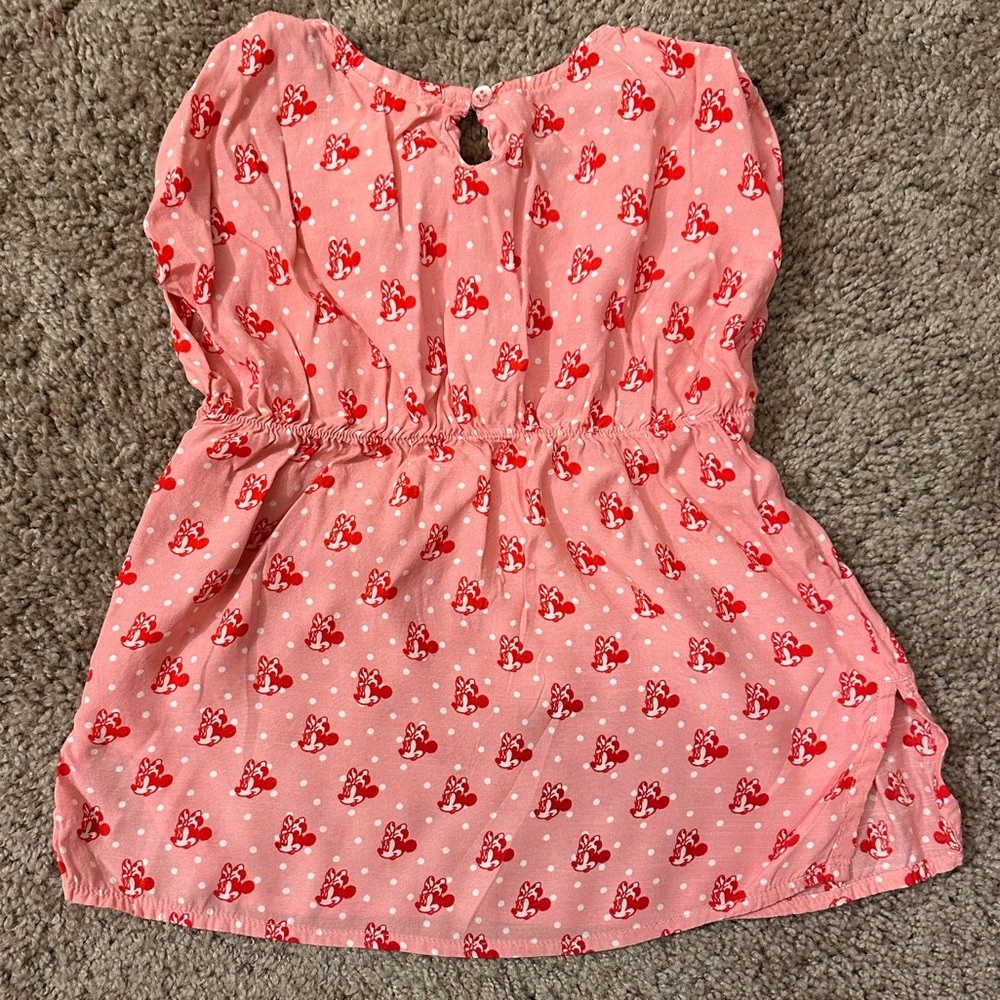 Disney Pink and Red Minnie Mouse Swim Coverup Toddler Girl Size 2 - Picture 3 of 5